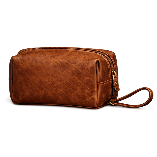 +FREE Heritage Leather Dopp Kit